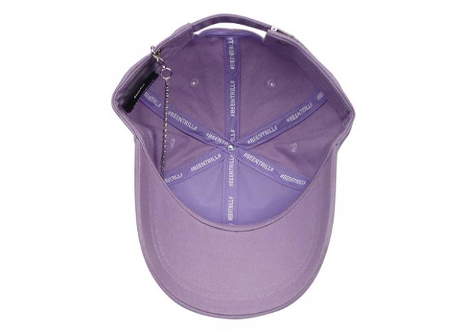 Mädchenhafte Farbe der blassen lila Baseballmütze-Baumwollpunkartmetallquasten