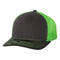 Gorras trägt 6 Platten löschen einfachen grünen Fernlastfahrer Mesh Caps zur Schau